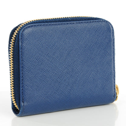 Prada Saffiano Coin Purse Bleuette 3 of 7