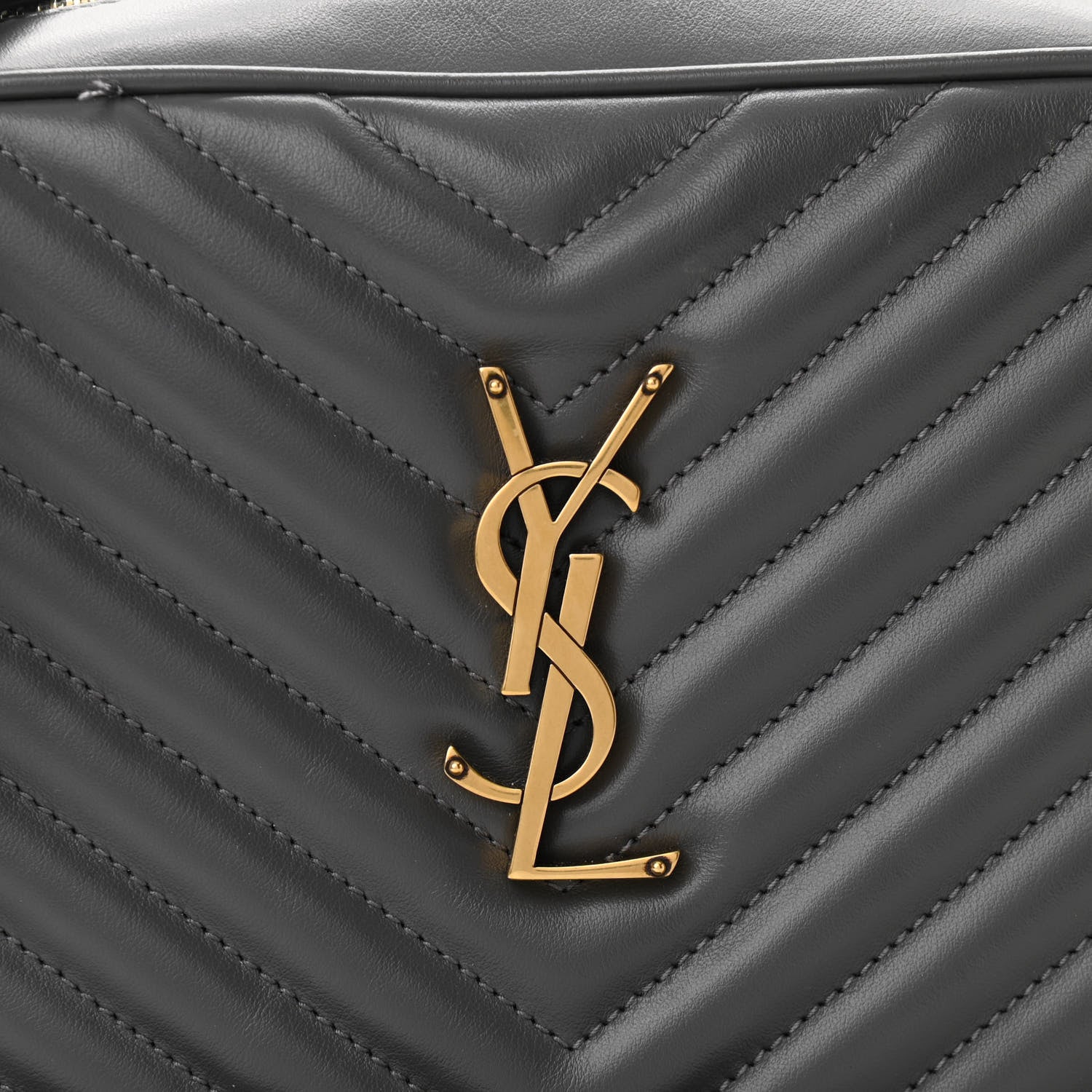 Saint Laurent Calfskin Matelasse Monogram Lou Camera Bag Dark Smog 7 of 11