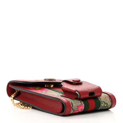 Gucci GG Supreme Monogram Flora Ophidia Phone Case Crossbody Red 4 of 12