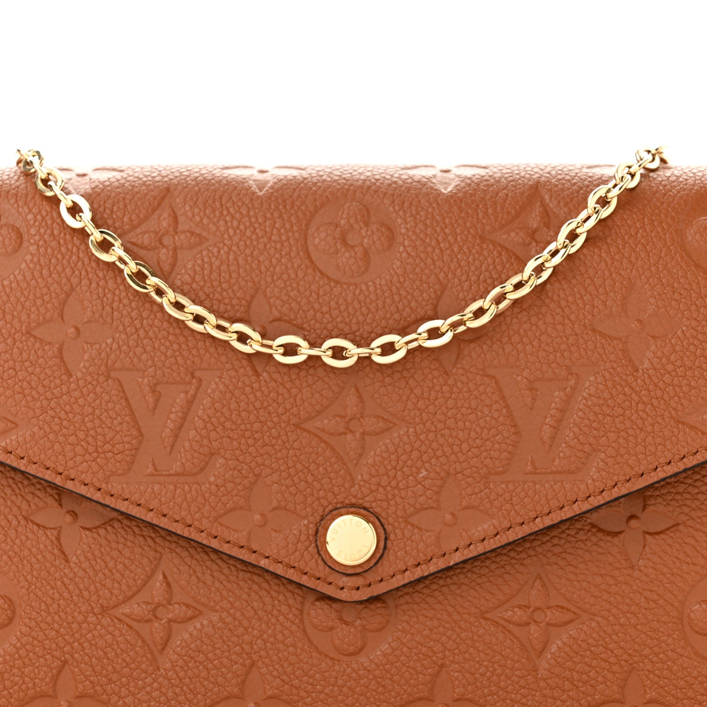 Empreinte Pochette Felicie Chain Wallet Cognac