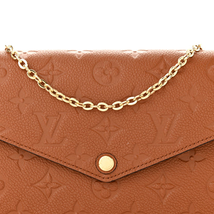 Louis Vuitton Empreinte Pochette Felicie Chain Wallet Cognac 8 of 11