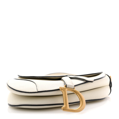 Christian Dior Grained Calfskin Saddle Bag With Strap Latte 4 of 13