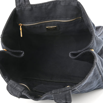 Prada Canapa Logo Tote Black 4 of 15
