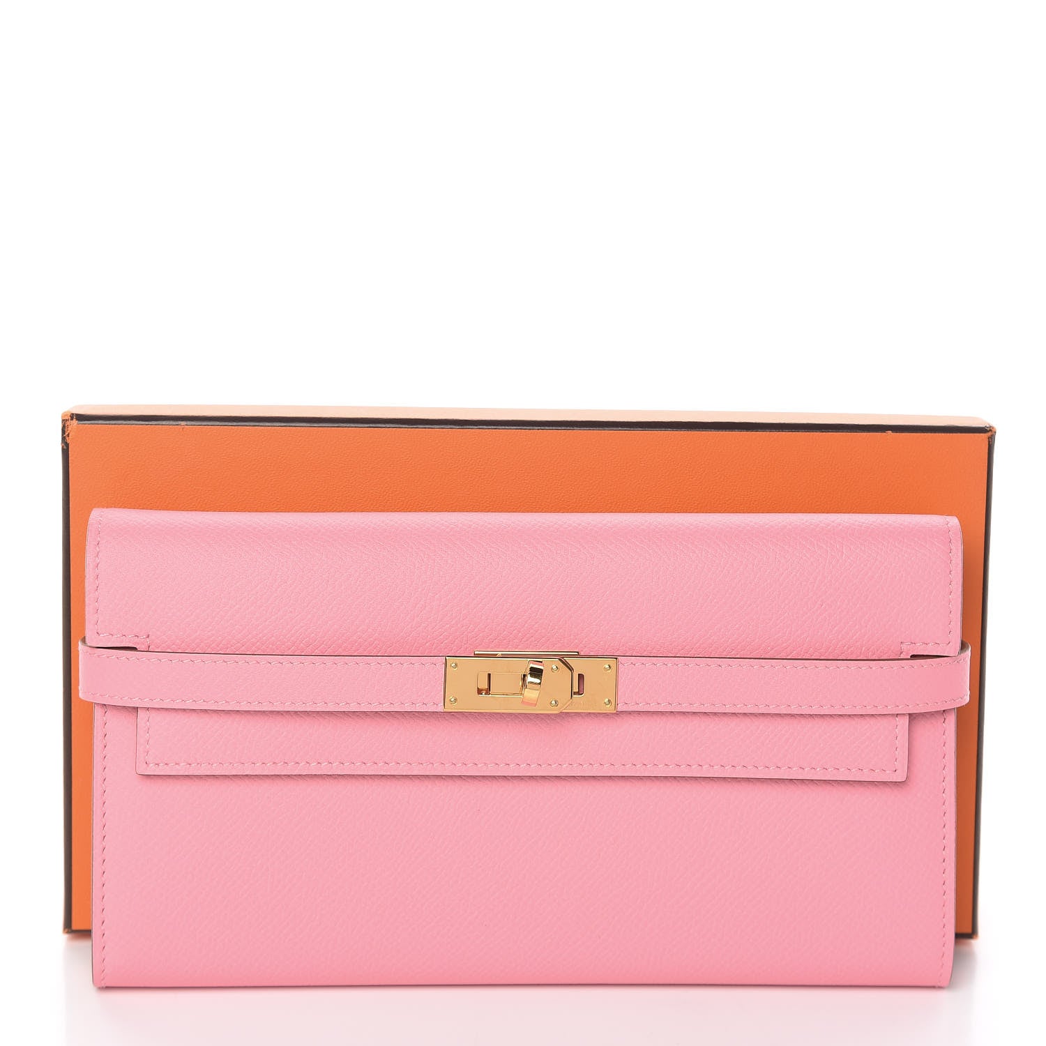Hermes Epsom Kelly Longue Wallet Rose Confetti 8 of 8