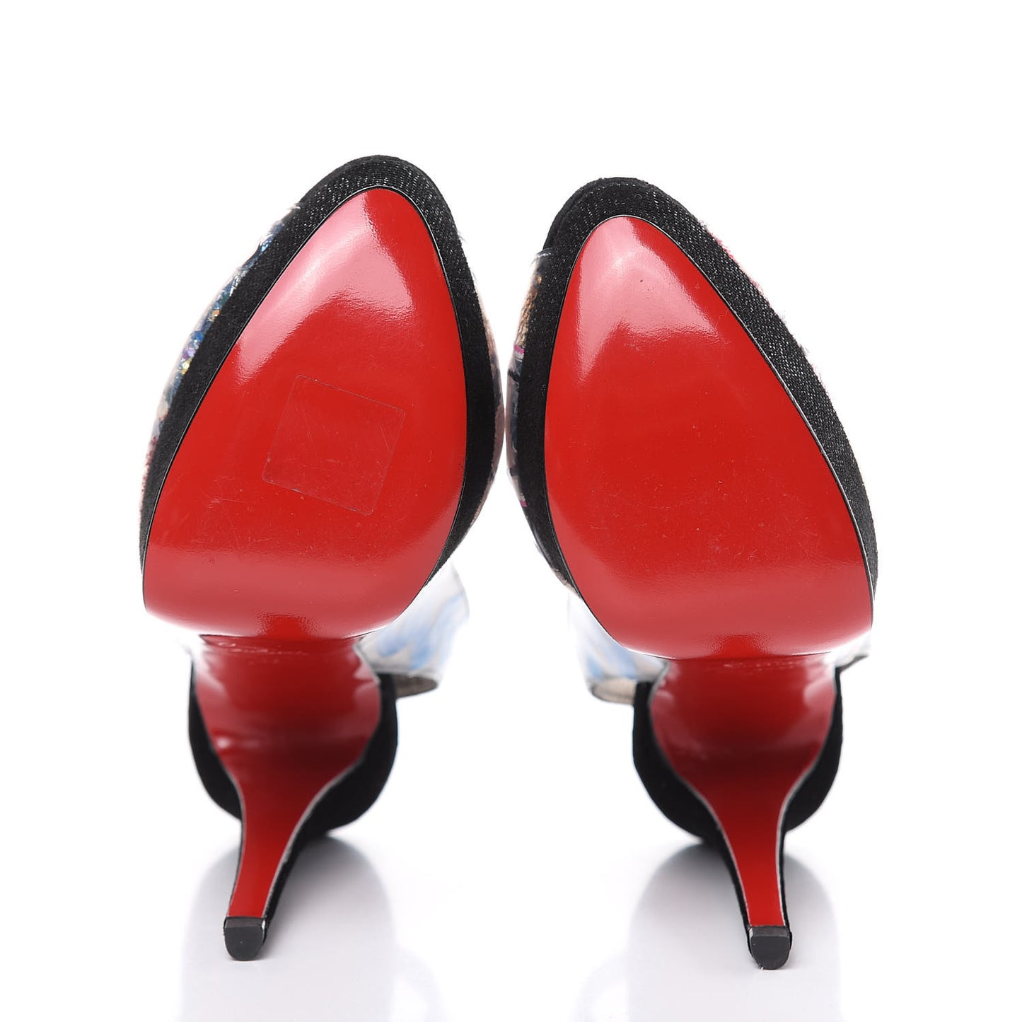 PVC Velvet Winter Trash 150 Pumps 37 Black