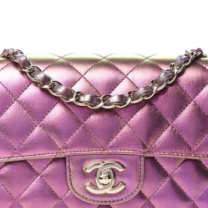 Chanel Iridescent Lambskin Quilted Mini Rectangular Flap Purple 11 of 11