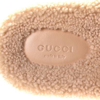 Gucci Merino Interlocking G Slide Sandals 37 Butterscotch Cocoa 6 of 9
