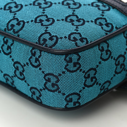 Gucci Monogram Multicolor Textured Calfskin Retro Interlocking G Belt Bag Light Blue 10 of 10