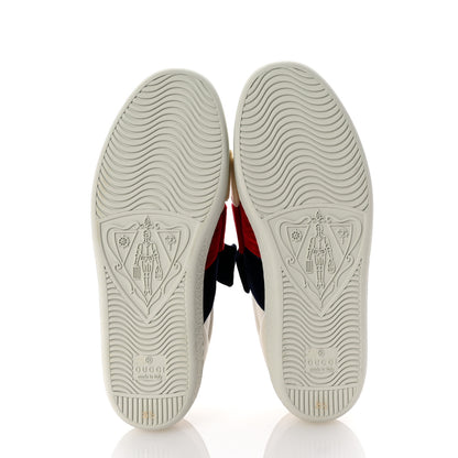 Gucci Calfskin Velvet Womens Bow Ace Sneakers 35.5 White 7 of 11