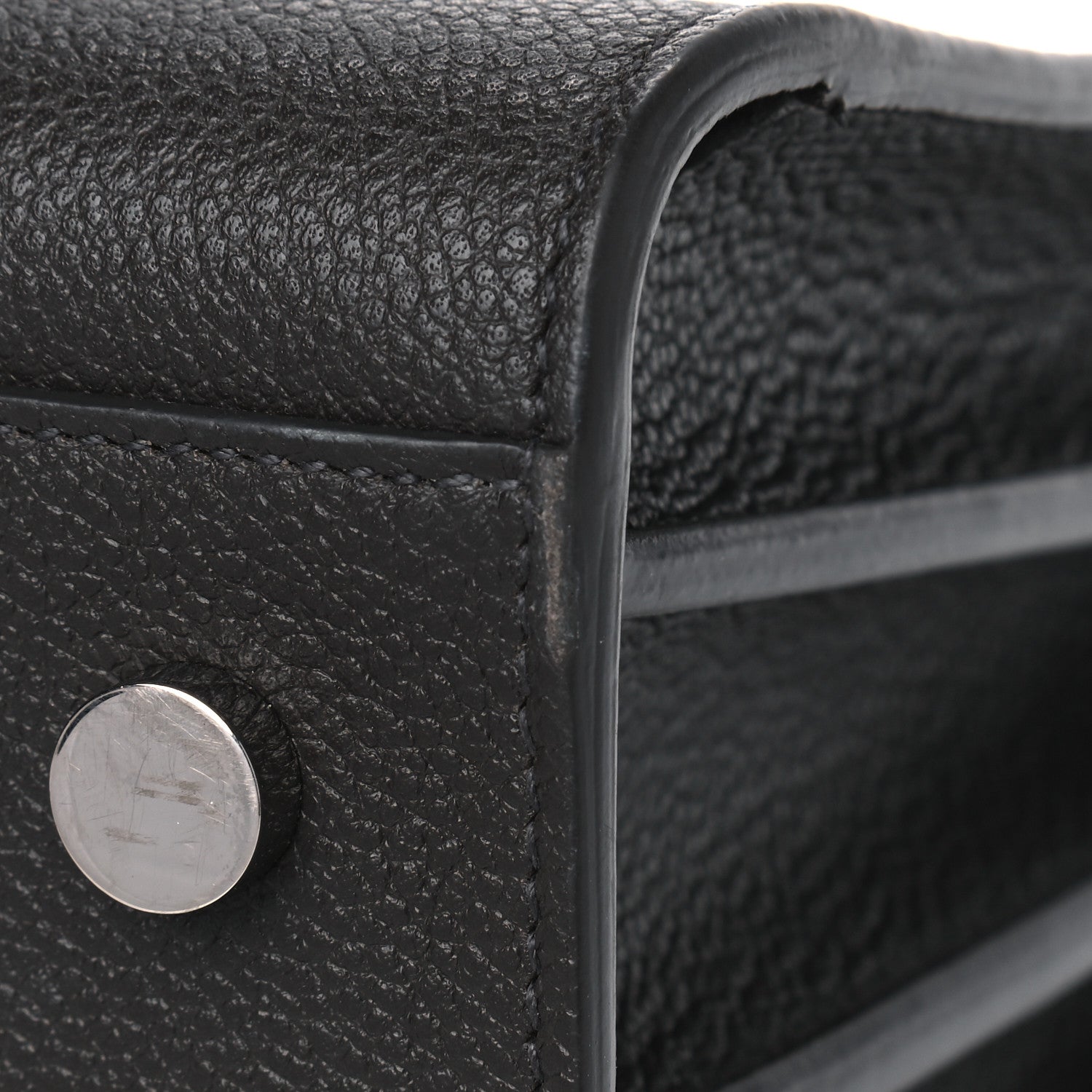 Saint Laurent Grained Calfskin Baby Sac De Jour Coal 9 of 10
