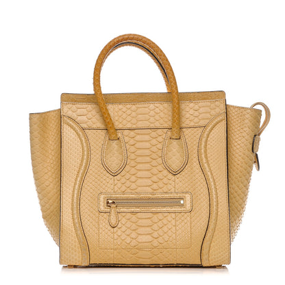 Celine Python Mini Luggage Beige 1 of 9