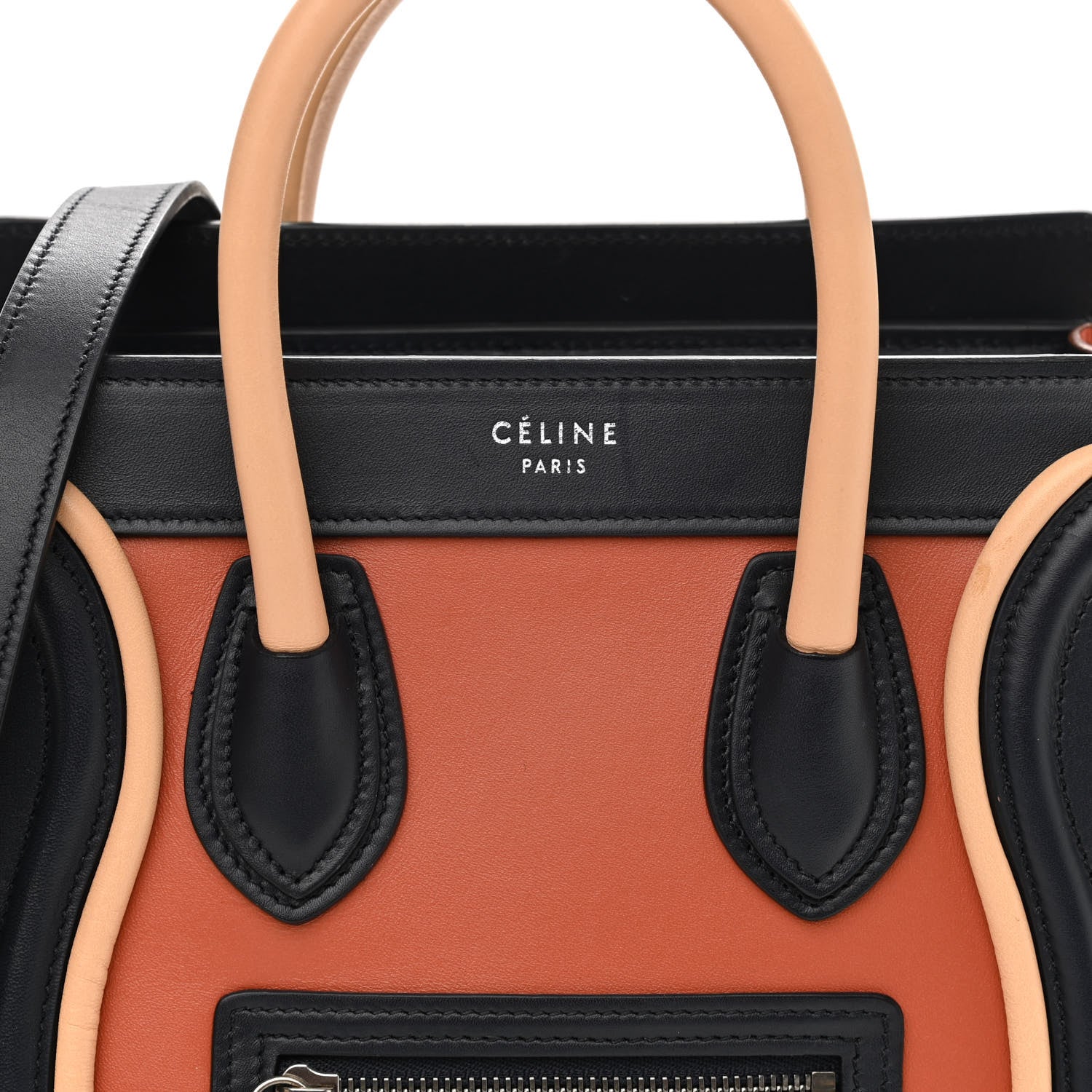 Celine Smooth Calfskin Nano Tri-Color Luggage Brick 7 of 10