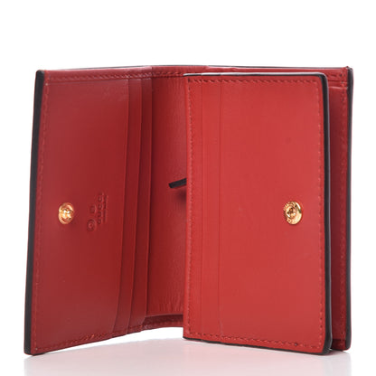 Gucci GG Supreme Monogram Blooms Card Case Wallet Beige Blue Navy Hibiscus Red 5 of 10