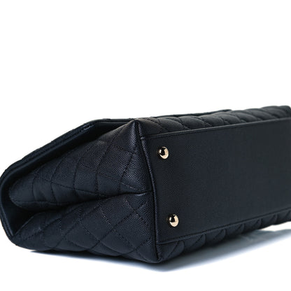 Chanel Caviar Quilted Small Coco Handle Flap Black 9 of 15
