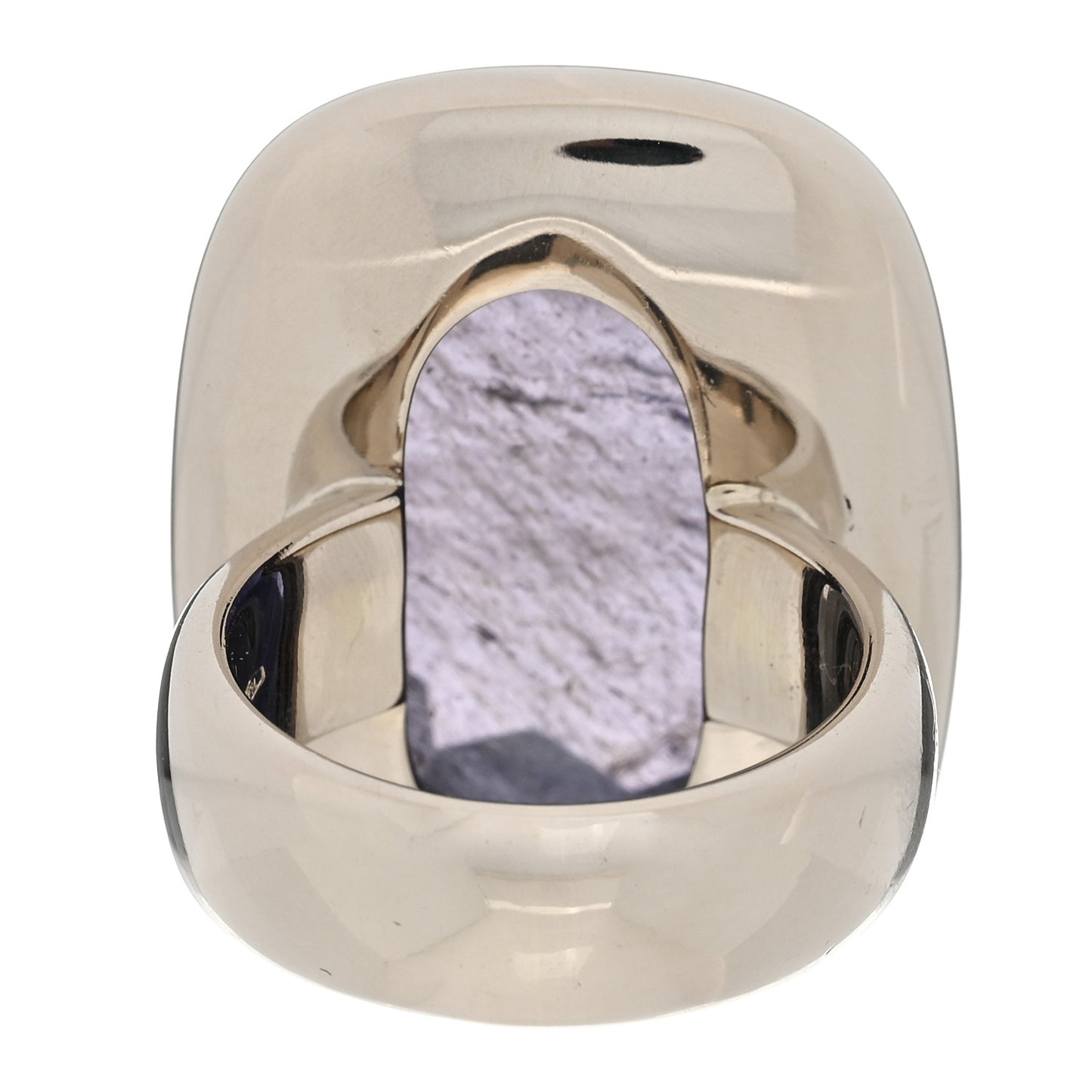 18K White Gold Iolite Elongated Cocktail Ring 53 6.5