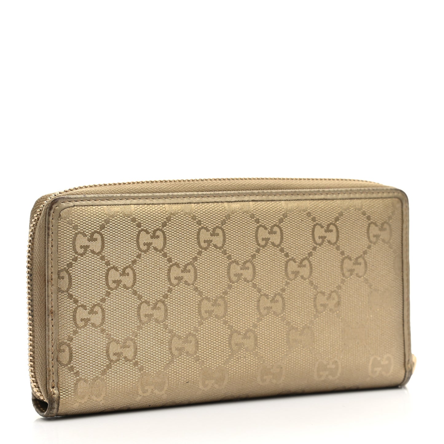 Imprime Monogram GG Pierce Zip Around Wallet Gold