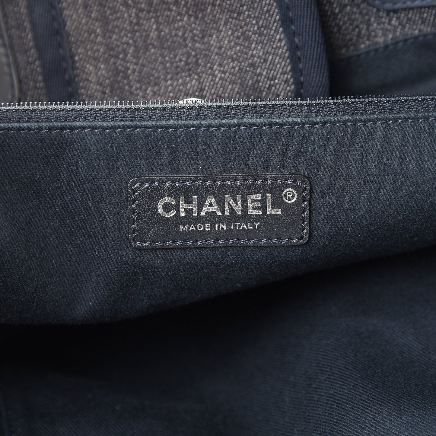 Denim Medium Deauville Tote Dark Blue