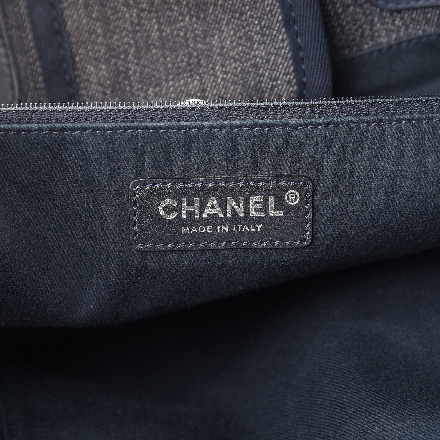 Chanel Denim Medium Deauville Tote Dark Blue 5 of 10