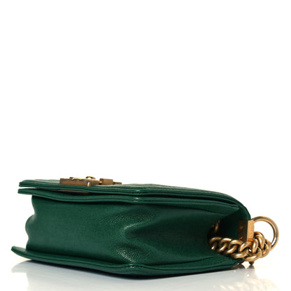 Chanel Caviar Quilted Small Boy Flap Green 8 of 8