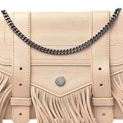 Proenza Schouler Lambskin Fringe PS1 Chain Wallet Beige 9 of 9