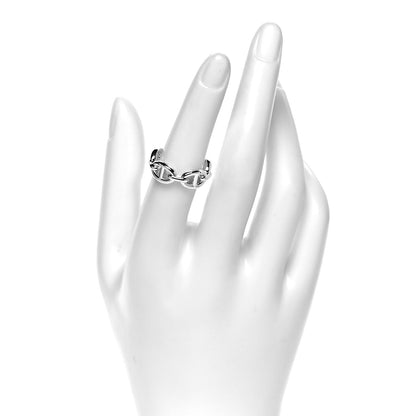 Hermes Sterling Silver PM Chaine d'Ancre Enchainee Band Ring 52 6 2 of 5