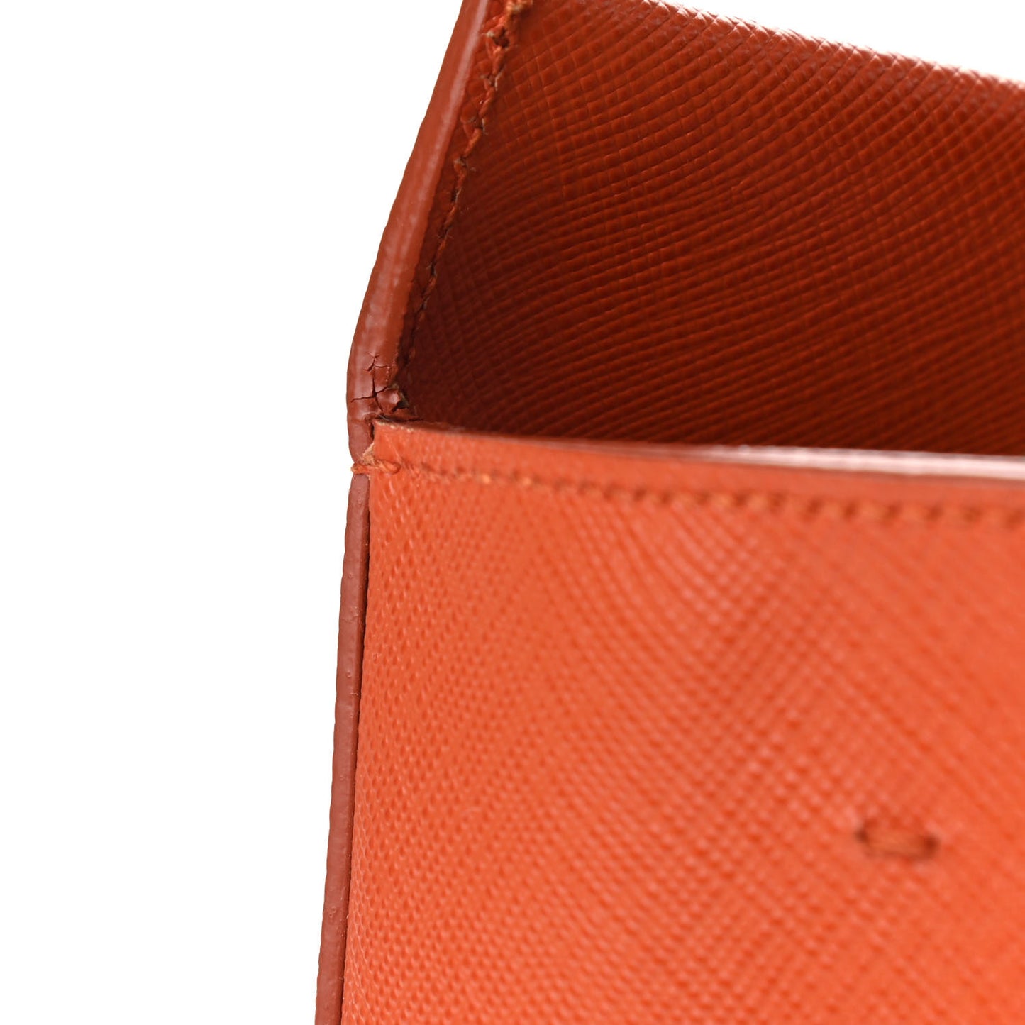 Saffiano Lux Double Handle Shopping Tote Papaya