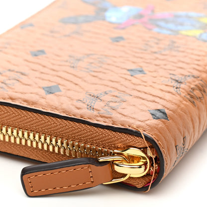 MCM Visetos Rabbit Zip Around Large Wallet Cognac 7 of 7
