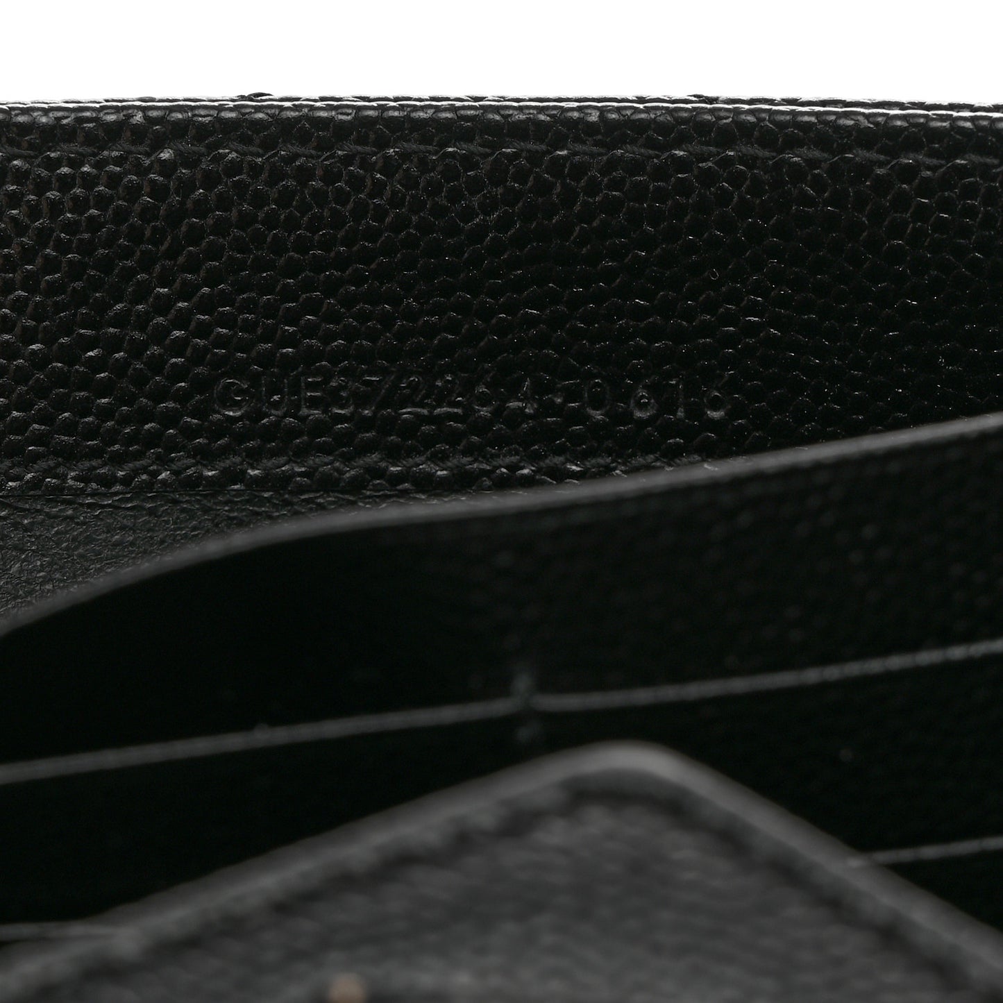 Grain De Poudre Matelasse Chevron Monogram Flap Wallet Black