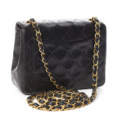Chanel Lambskin Quilted Mini Square Flap Bag Black 3 of 14