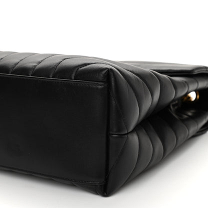 Saint Laurent Calfskin Y Quilted Monogram Medium Loulou Chain Satchel Black 10 of 10