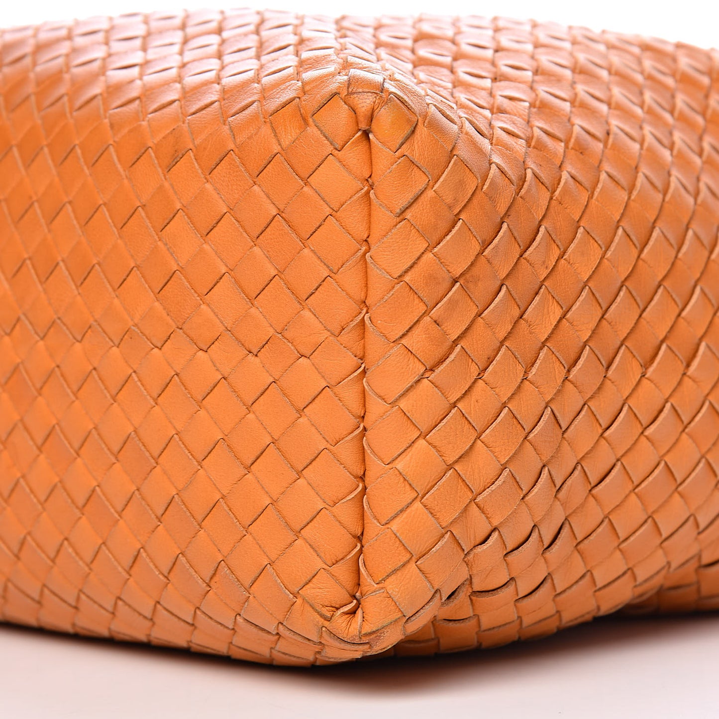 Nappa Intrecciato Pyramid Hobo Saffron