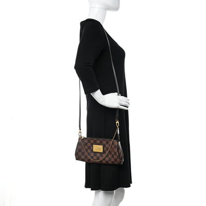 Louis Vuitton Damier Ebene Eva Clutch 2 of 9