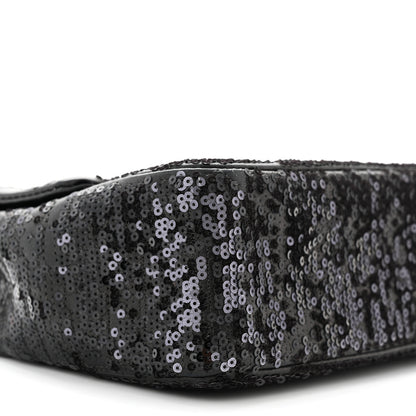Chanel Sequin Lambskin Medium Moonlight on Water Flap Black 8 of 11