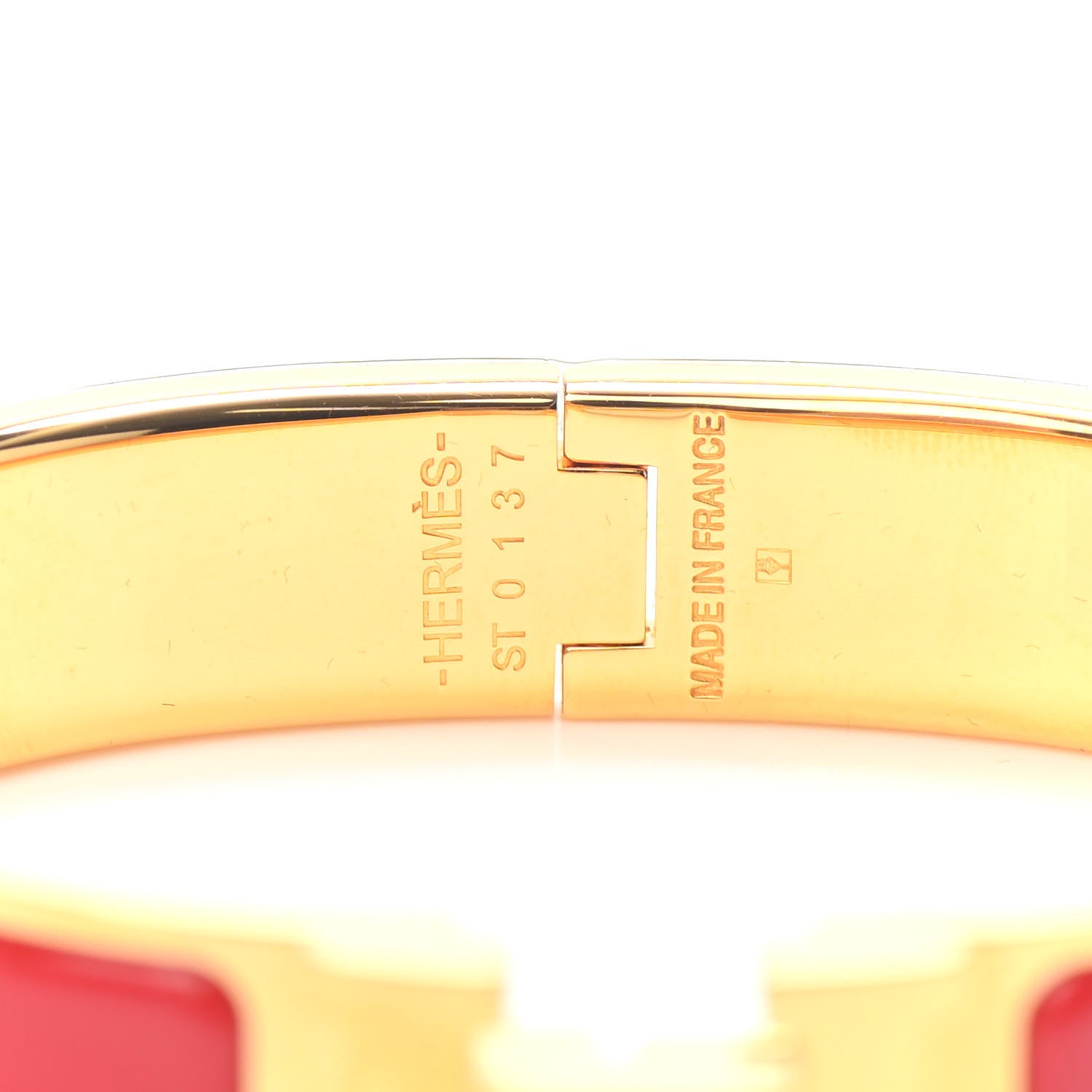 Hermes Enamel Narrow Clic Clac H Bracelet PM Red 3 of 3