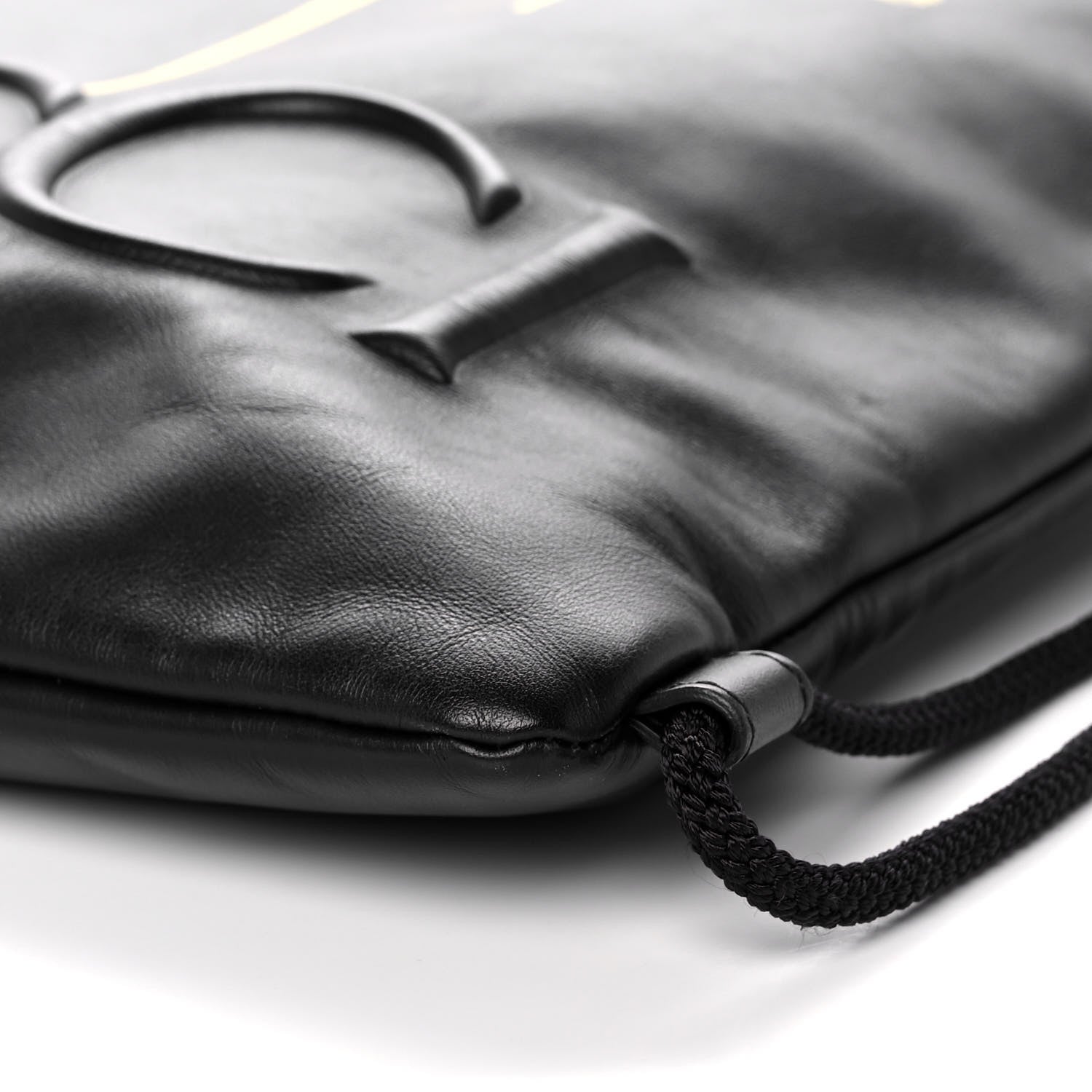 Gucci Calfskin Small GucciGhost Drawstring Backpack Black 12 of 13