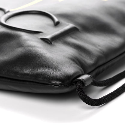 Gucci Calfskin Small GucciGhost Drawstring Backpack Black 12 of 13