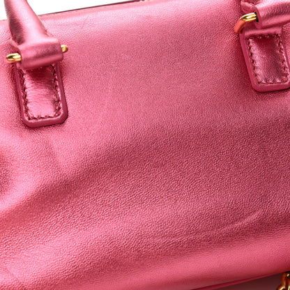 Saint Laurent Metallic Lambskin Classic Duffle Toy Pink 9 of 11