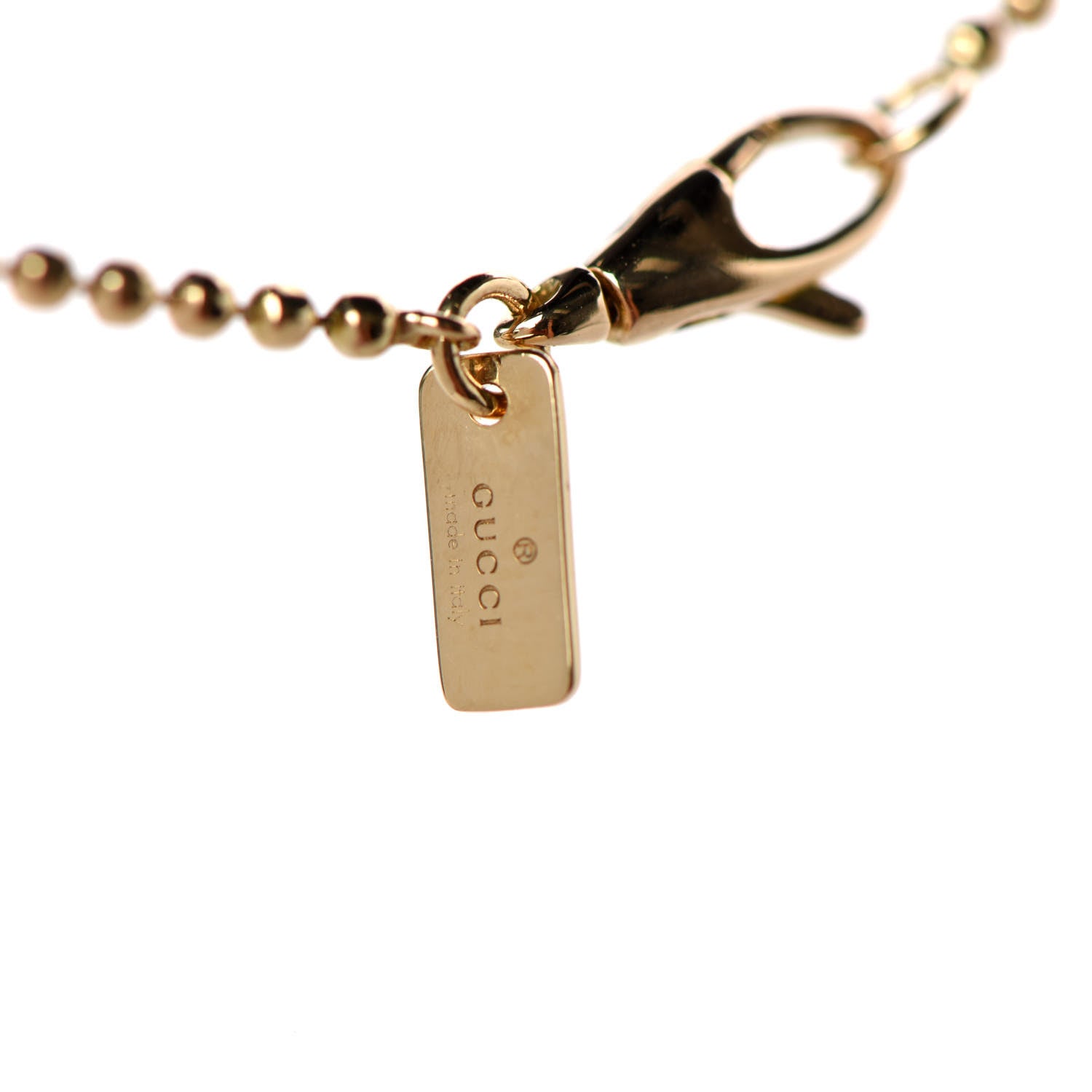 Gucci 18K Yellow Gold Icon Fringe Pendant Necklace 6 of 7