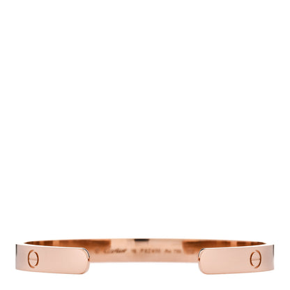 Cartier 18K Pink Gold LOVE Cuff Bracelet 18 2 of 4