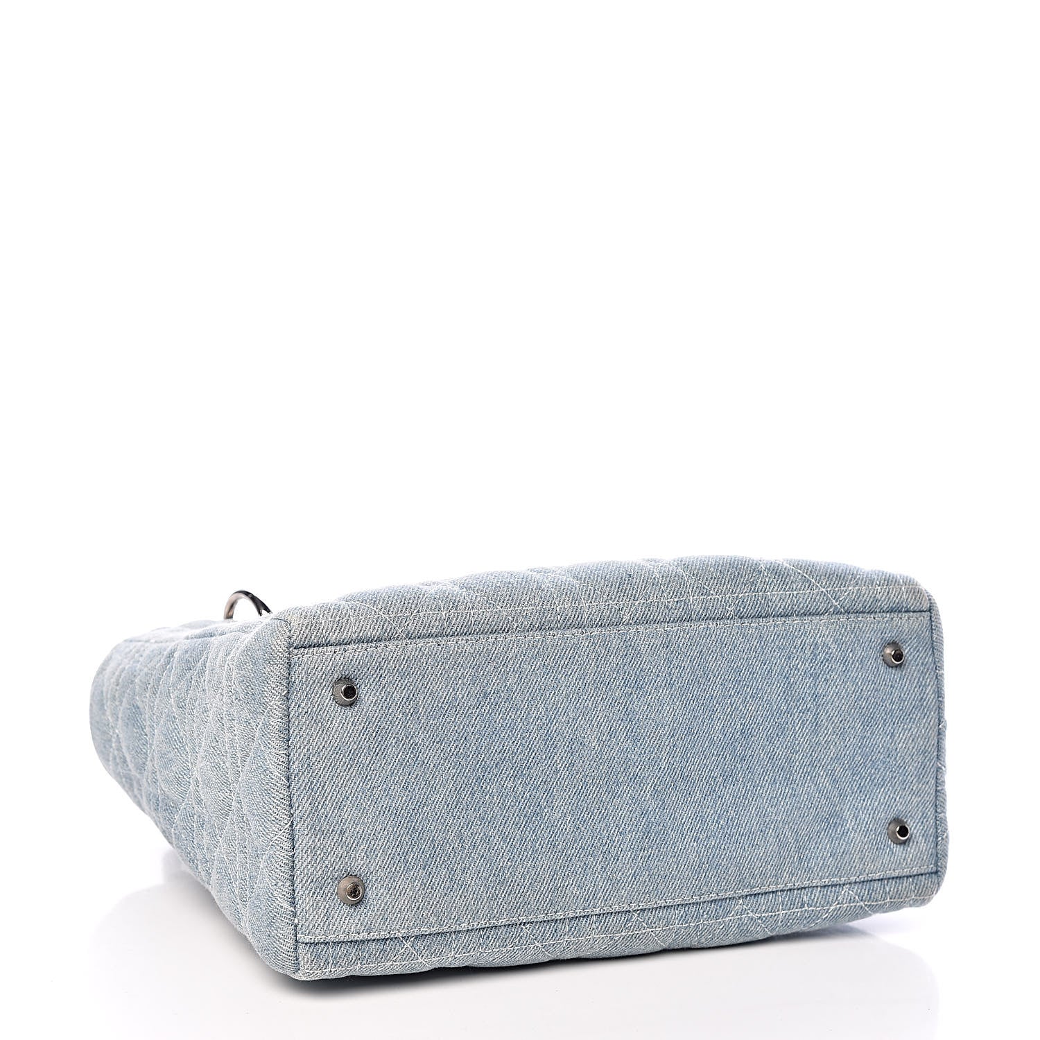 Christian Dior Denim Cannage Medium Lady Dior Blue 4 of 15