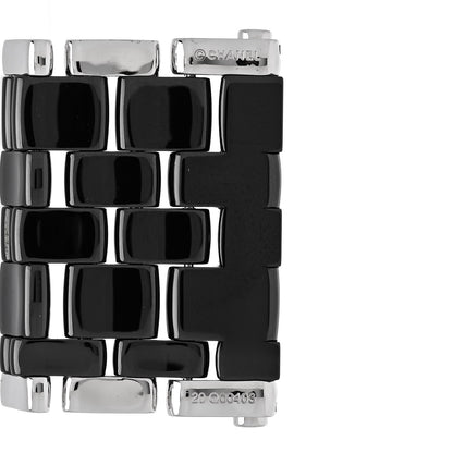 Chanel 18K White Gold Ceramic Wide Ultra Bracelet Black 3 of 4