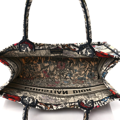 Christian Dior Canvas Embroidered Medium Mille Fleurs Book Tote Multicolor 5 of 10