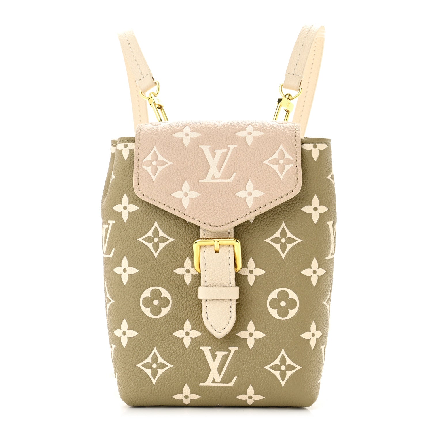 Louis Vuitton Empreinte Monogram Spring in the City Tiny Backpack Kaki Beige Cream 1 of 10