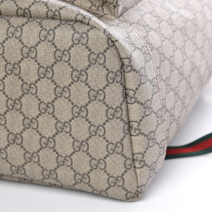Gucci Soft GG Supreme Monogram Neo Vintage Double Buckle Backpack Beige New Acero Crop 9 of 9
