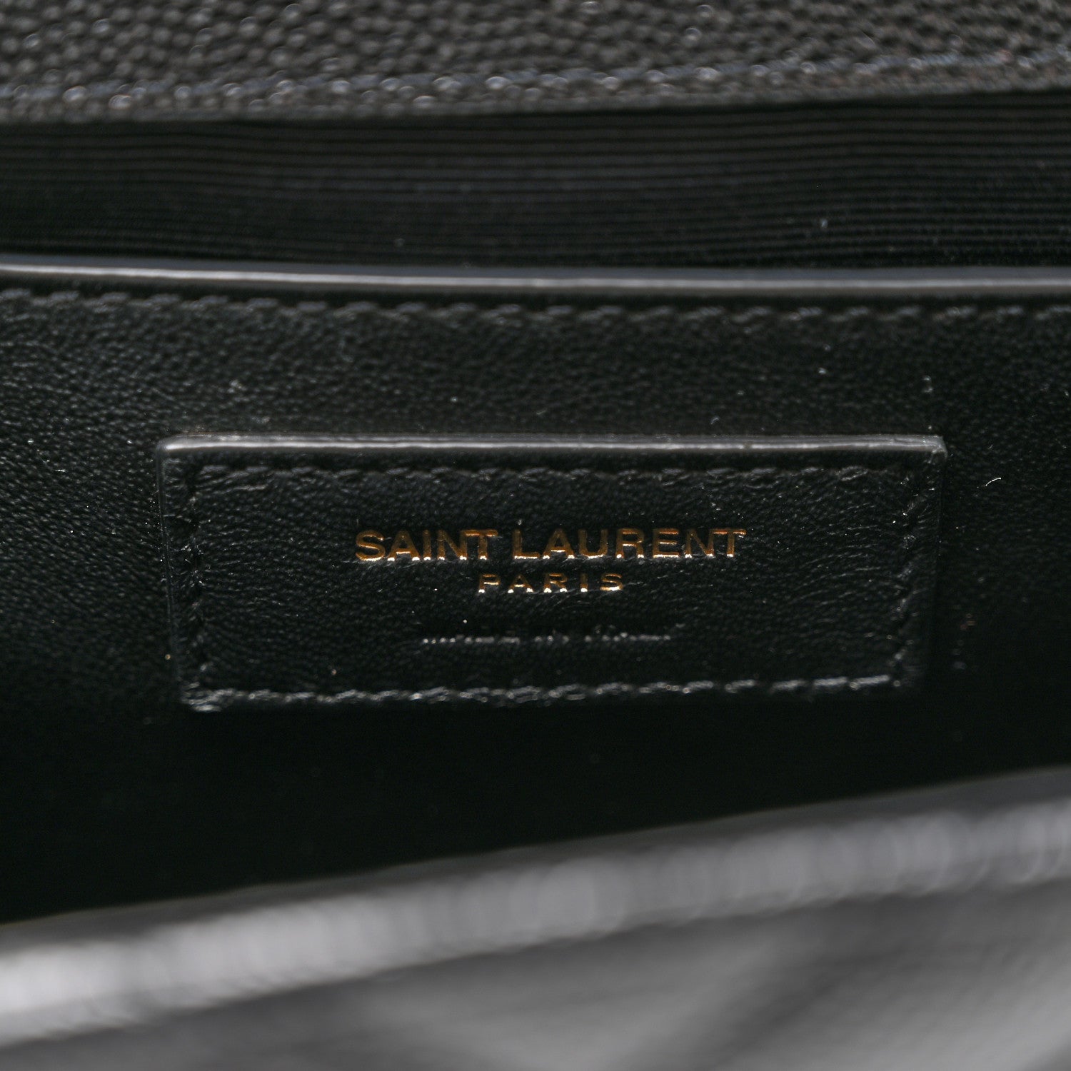 Saint Laurent Grain De Poudre Matelasse Chevron Medium Monogram Satchel Black 6 of 11