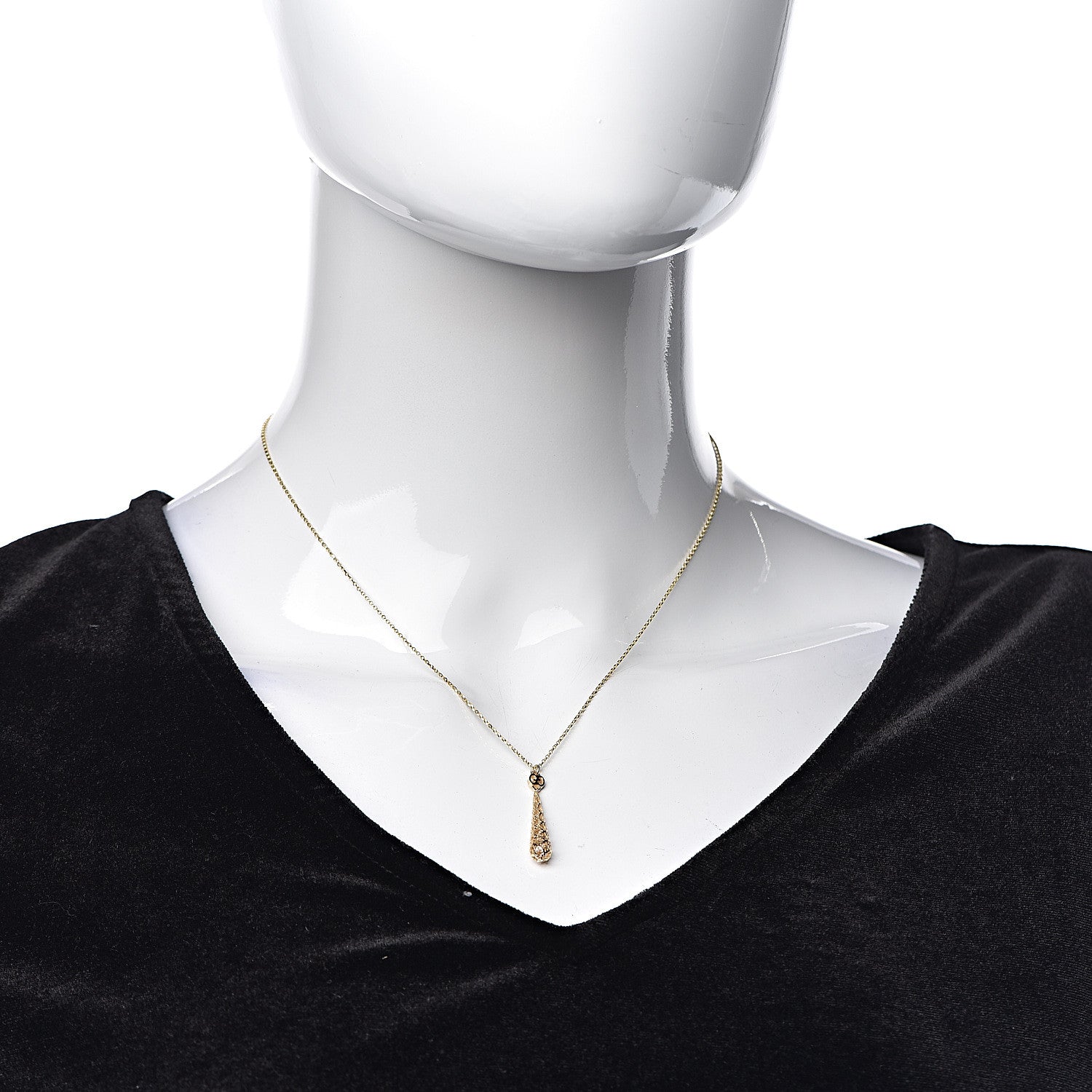 Gucci 18K Yellow Gold Diamantissima Pendant Necklace 2 of 7