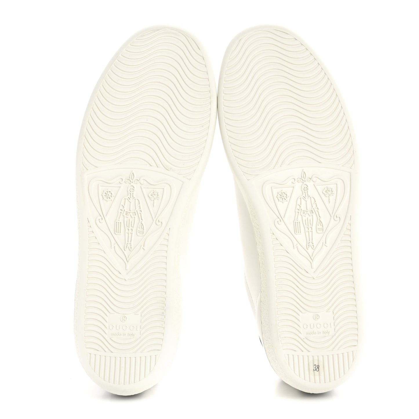 Calfskin Interlocking G Perforated Womens Ace Sneakers 38 White Grey Sky