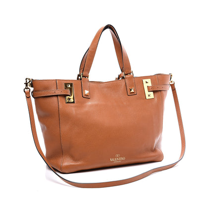 Valentino Garavani Grained Calfskin My Rockstud Soft Tote Light Cuir 2 of 11
