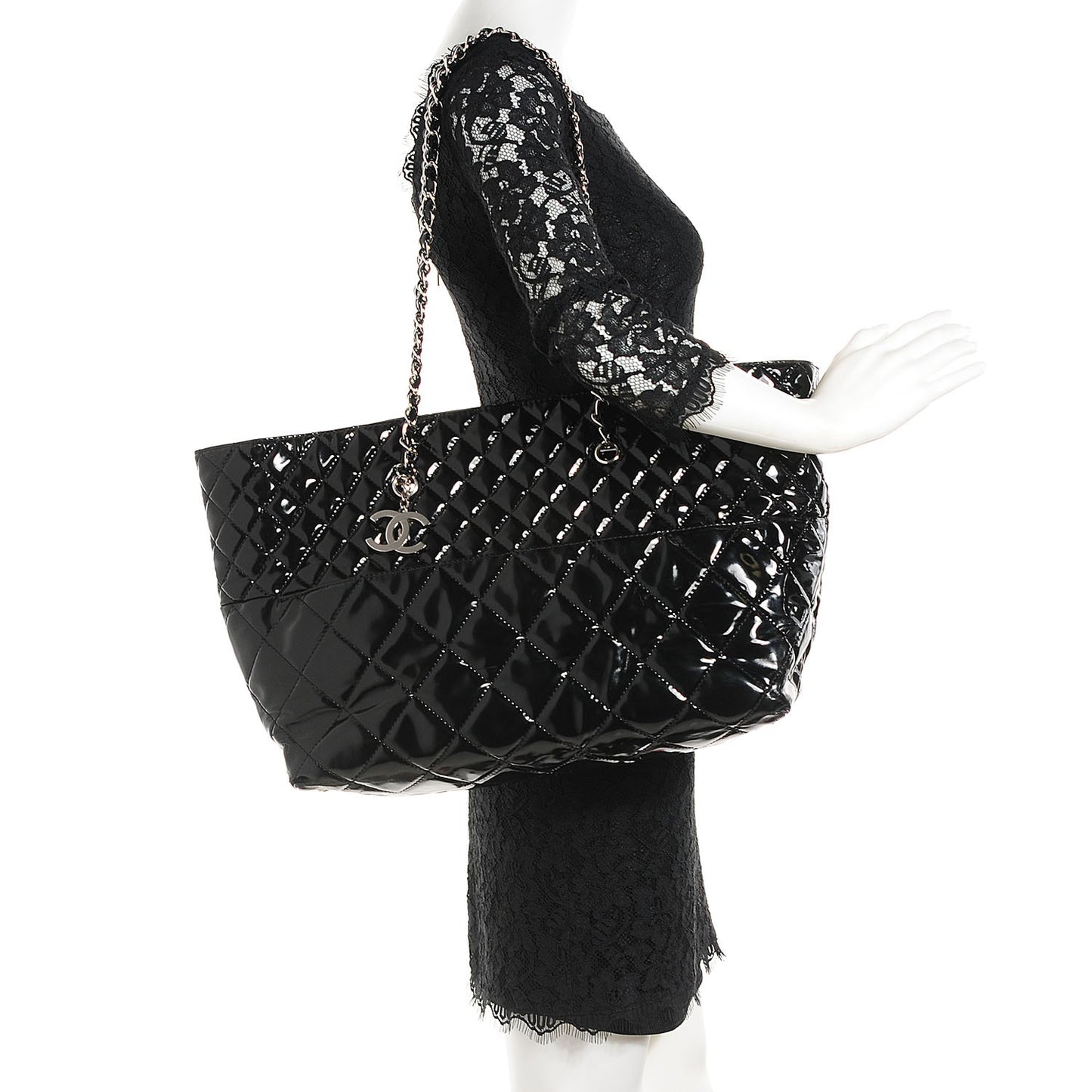 Vinyl Quilted Large In The Business Tote Black