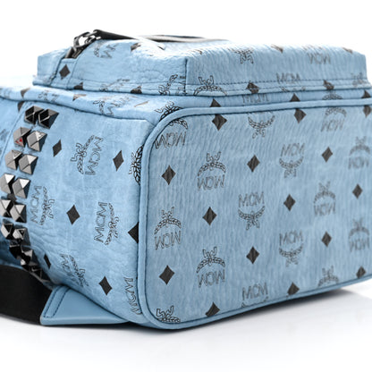 MCM Visetos Side Stud Stark Backpack Munich Blue 9 of 10